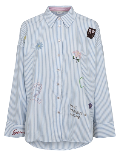 Nümph - NUAshley Embroidery Hemd - Airy Blue 